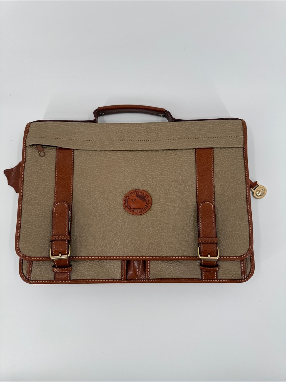 Dooney and Bourke pebbled leather briefcase/ laptop vintage 1980s